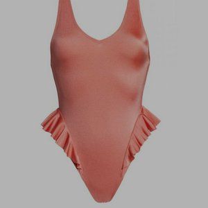 Something Navy Frill One-Piece Swimsuit